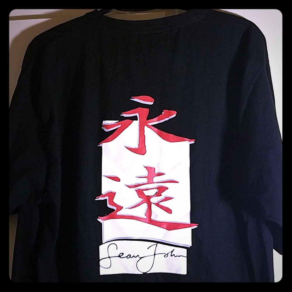 Sean John Chinese Characters Black T-Shirt